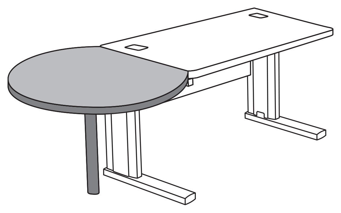 Conference End Work Surface