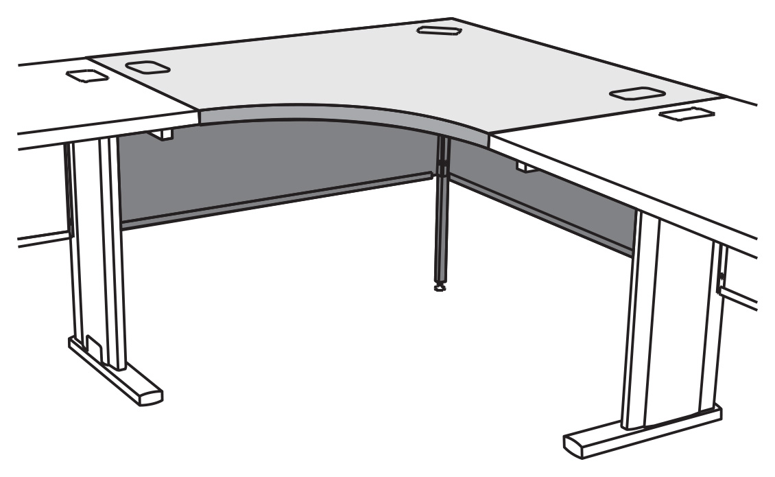 Corner Curvilinear Transitional Work Surface