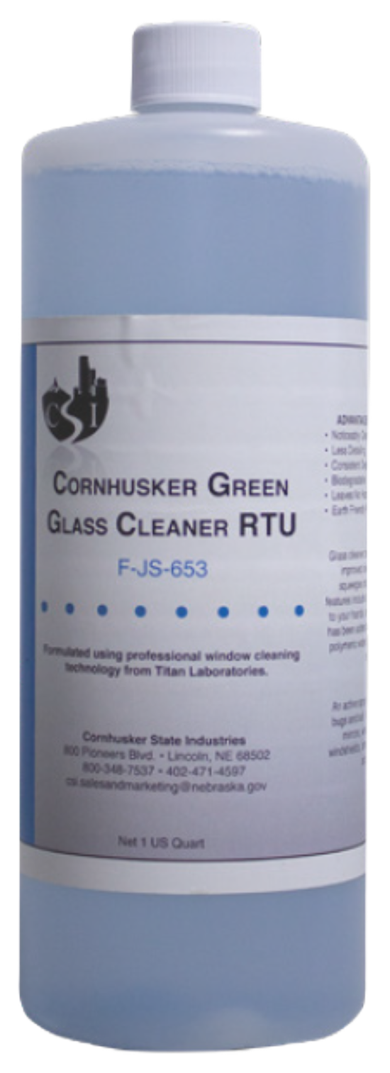 Cornhusker Green Glass Cleaner