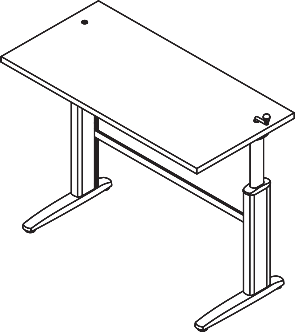 Flexstation Crank Sit Stand Desk