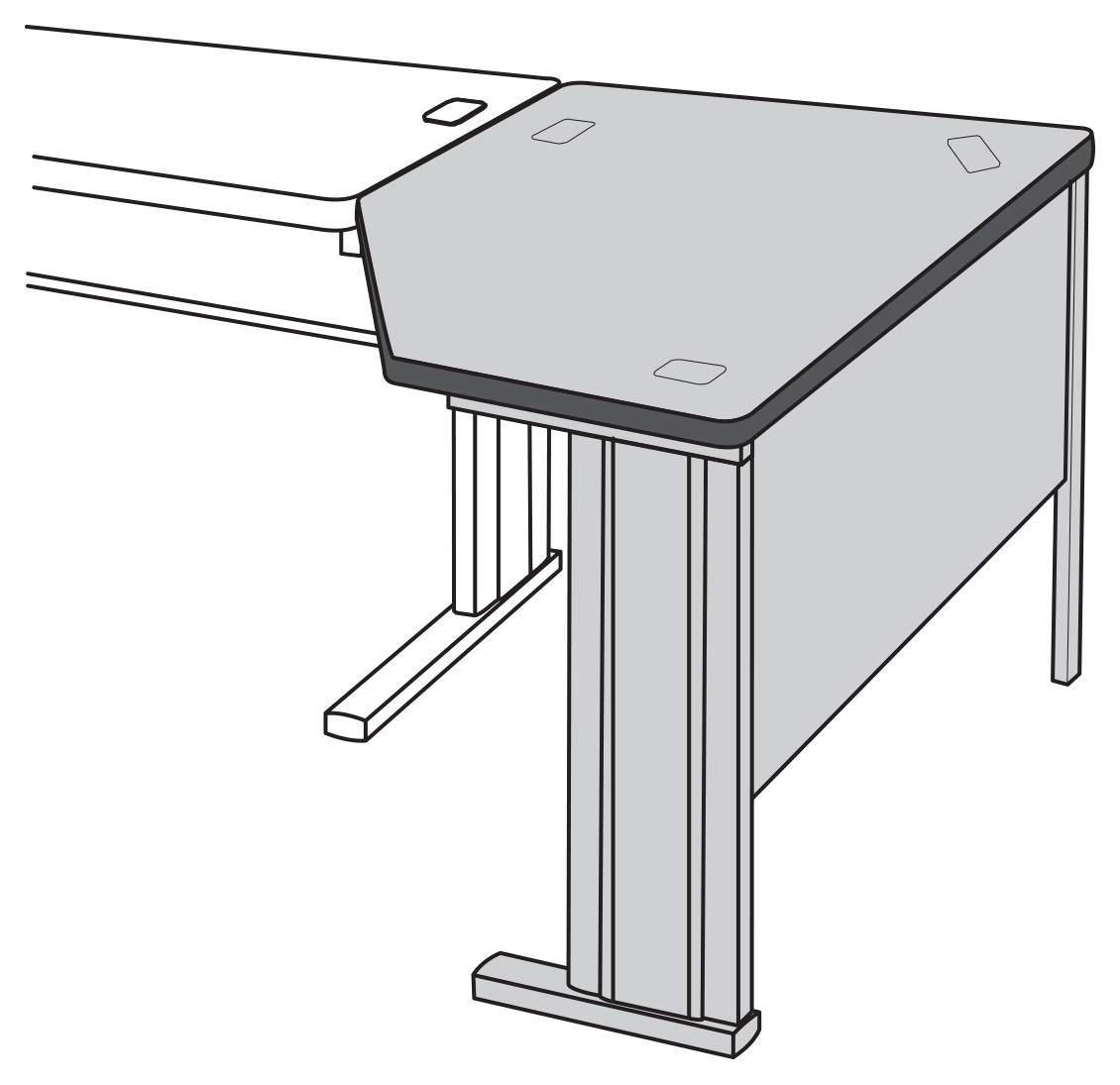 End of Run Corner Work Surface