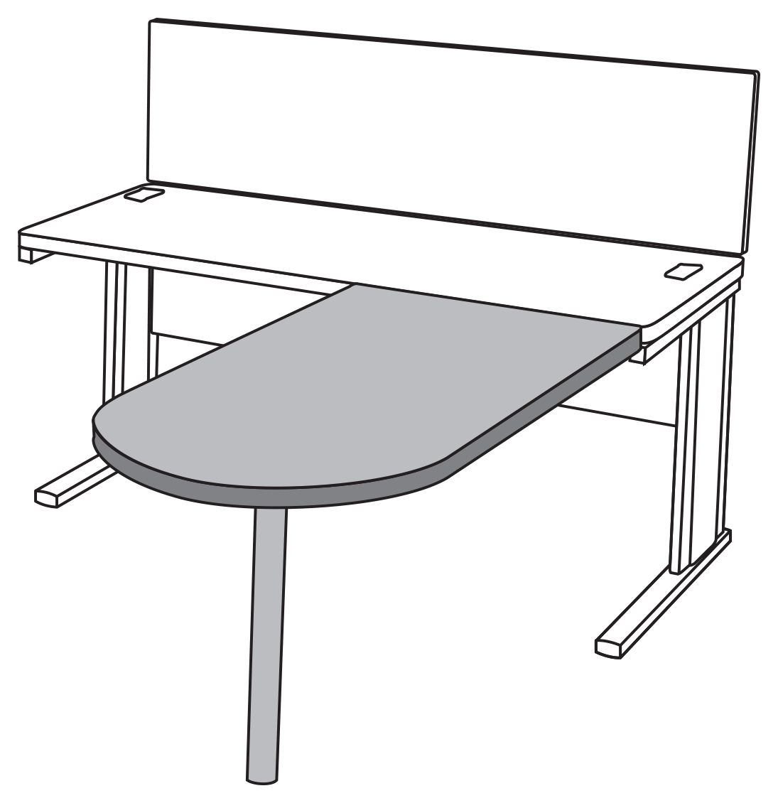 Peninsula End Work Surface