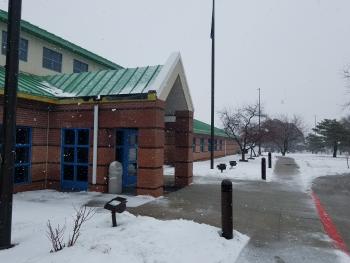 CCC-L building in snow