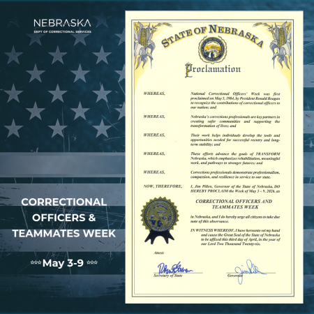 Correctional Officers and Teammates Week Proclamation