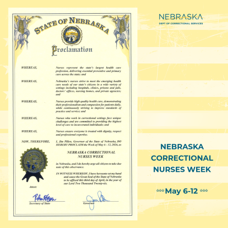 Nebraska Correctional Nurses Week Proclamation
