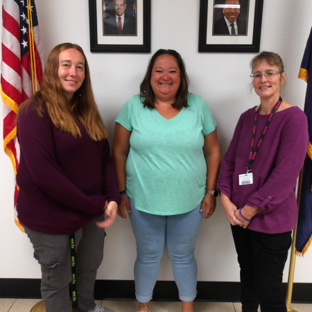 Staff wear purple and teal in honor of World Suicide Prevention Day. 