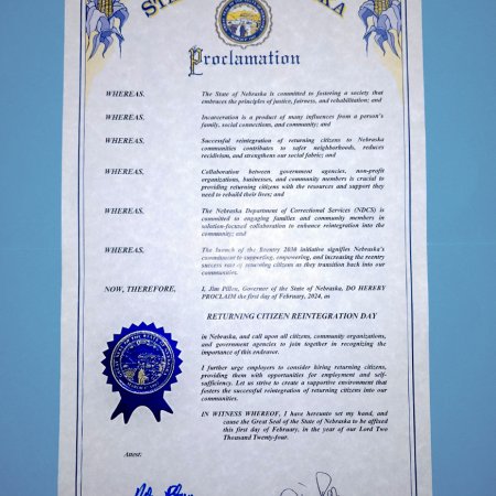 proclamation.png The proclamation declaring Feb. 1 as Returning Citizen Reintegration Day.