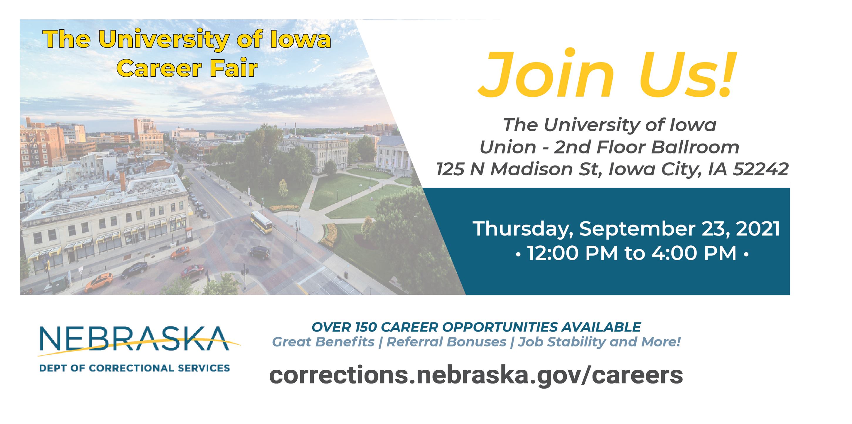 University of Iowa career fair NDCS Nebraska Department of